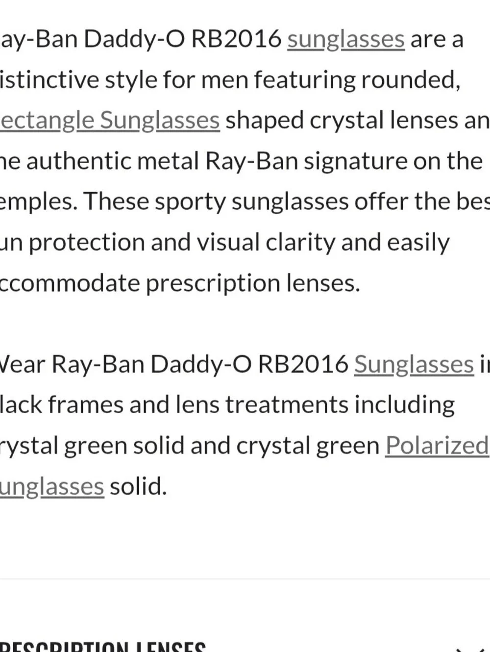 Ray-Ban Men's Daddy O's